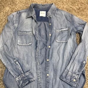 Denim button up